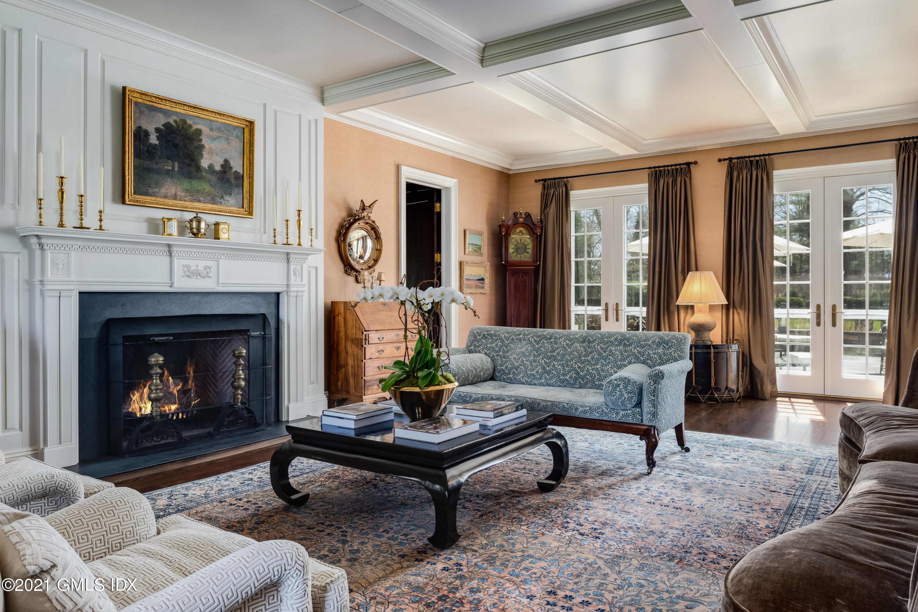 94 Doubling Road Greenwich, CT 06830 - Photo 5 of 26 a living room with furniture and a fireplace