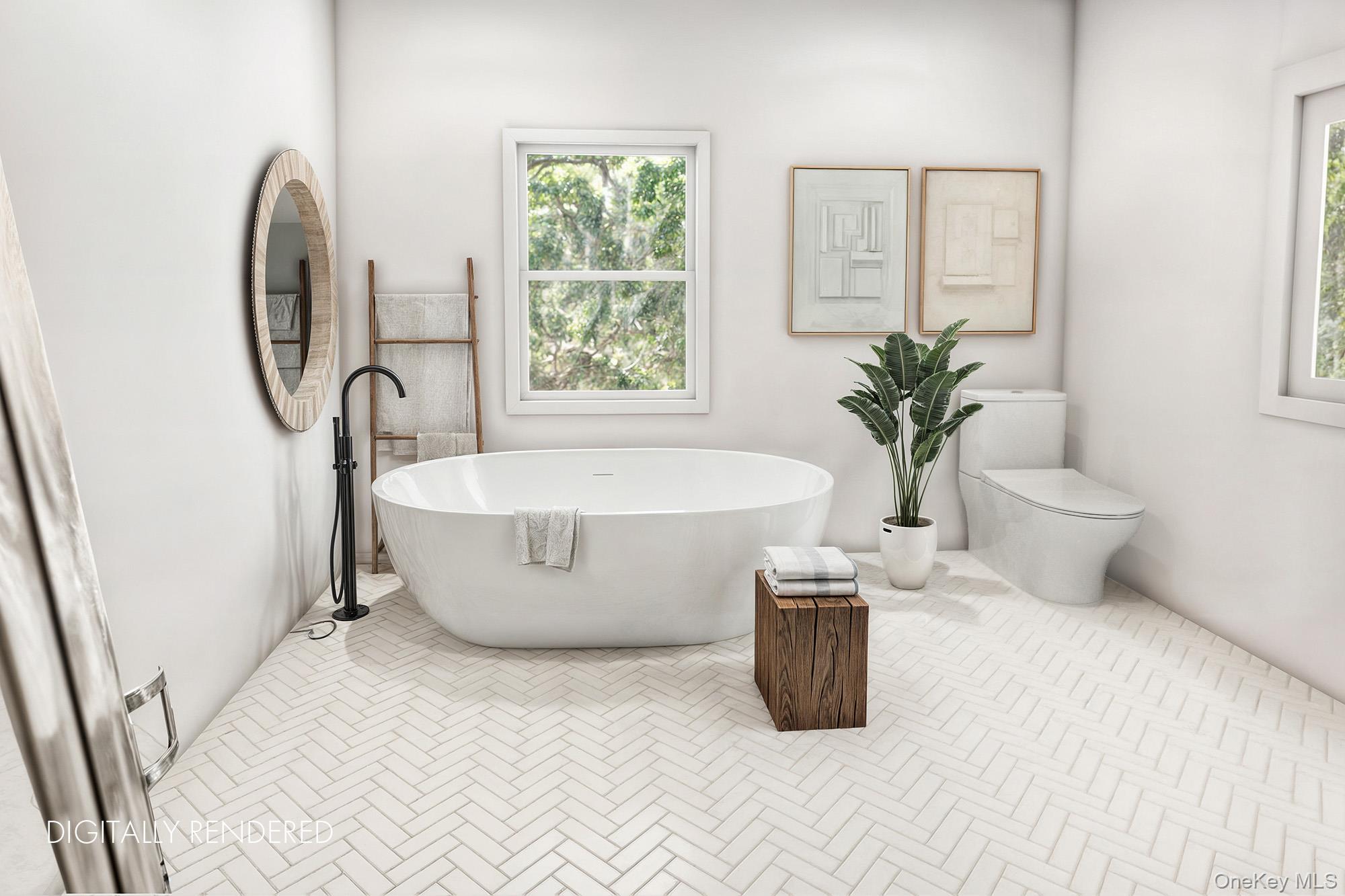 29 Kenwood Road Southampton, NY 11968 - Photo 15 of 35 a white tub sitting next to a white tub