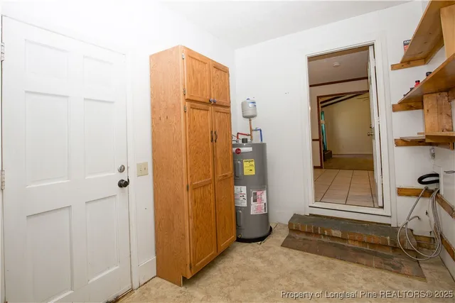 a view of storage and utility room