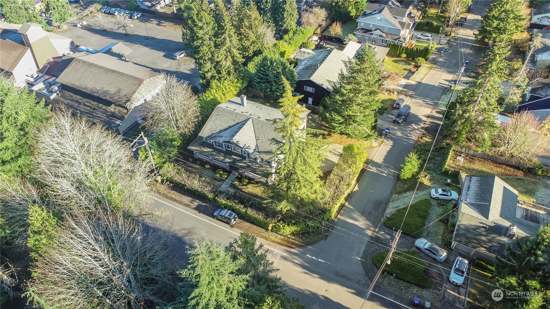 10408 Southeast 13th Street Bellevue, WA 98004 - Photo 35 of 38 an aerial view of a house with a yard