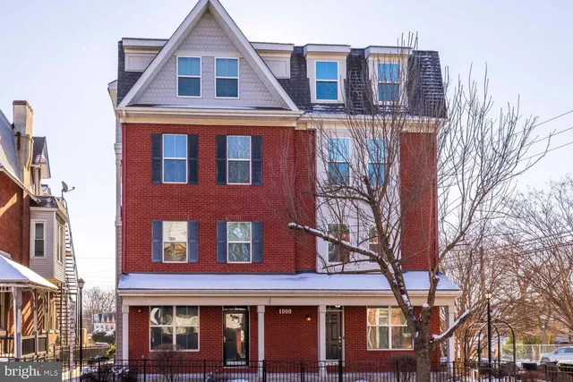 a front view of a building