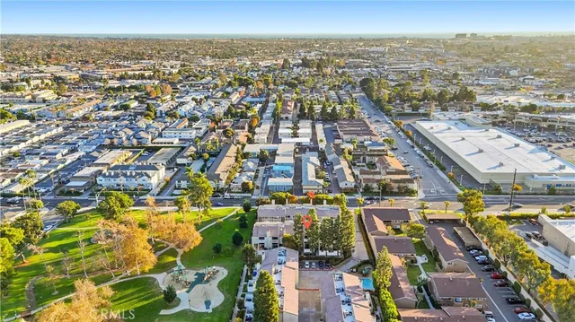 an aerial view of a city with lots of residential buildings