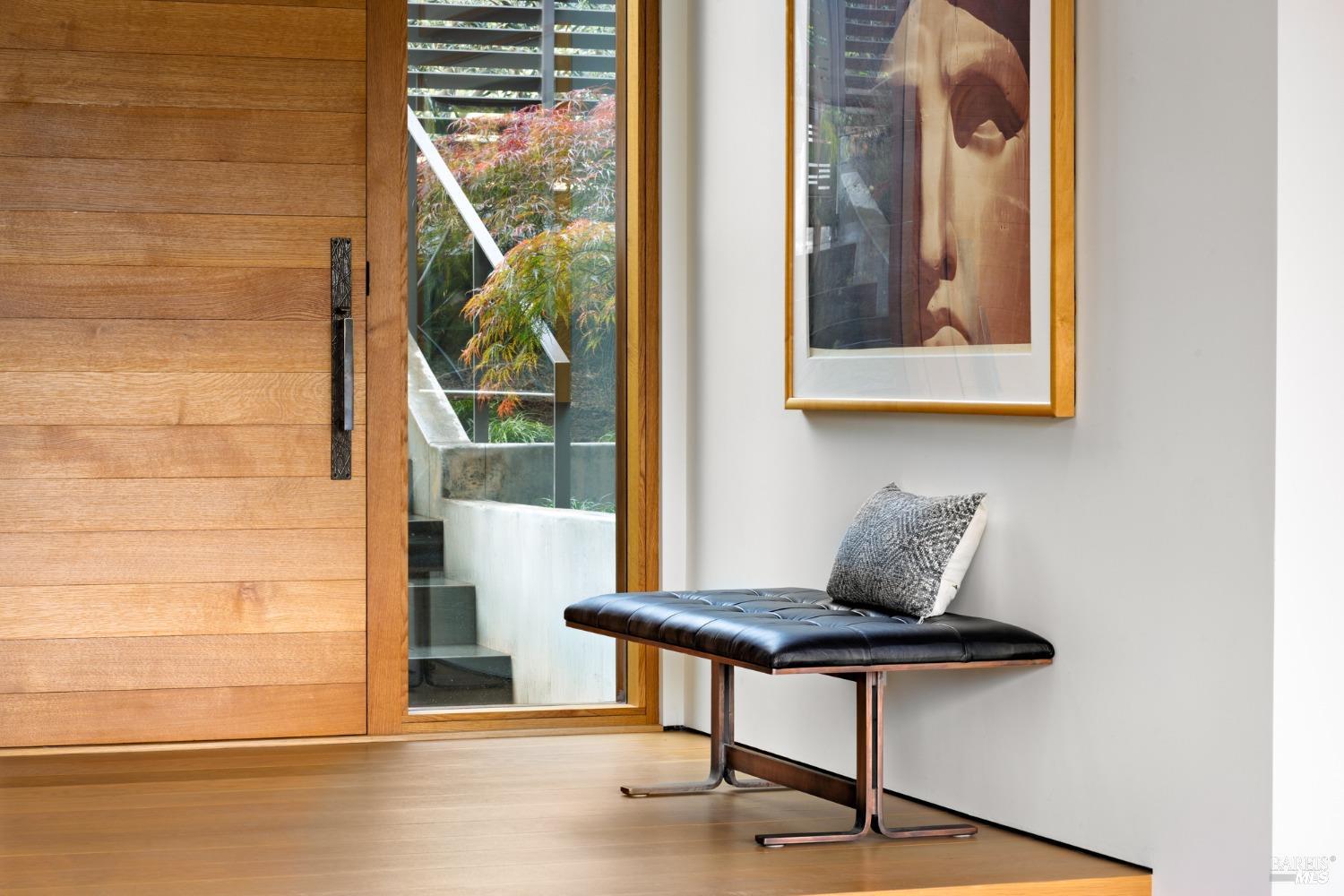 2 Upper Alcatraz Place Mill Valley, CA 94941 - Photo 12 of 42 a view of a entryway with wooden floor and glass door