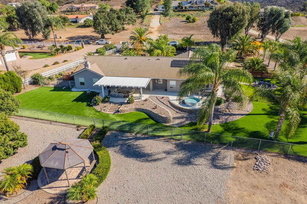 22544 Tombill Road Ramona, CA 92065 - Photo 66 of 74 an aerial view of a house with garden space and street view
