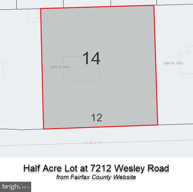 7212 Wesley Road Springfield, VA 22150 - Photo 43 of 46 Half Acre Lot at 7212 Wesley Road