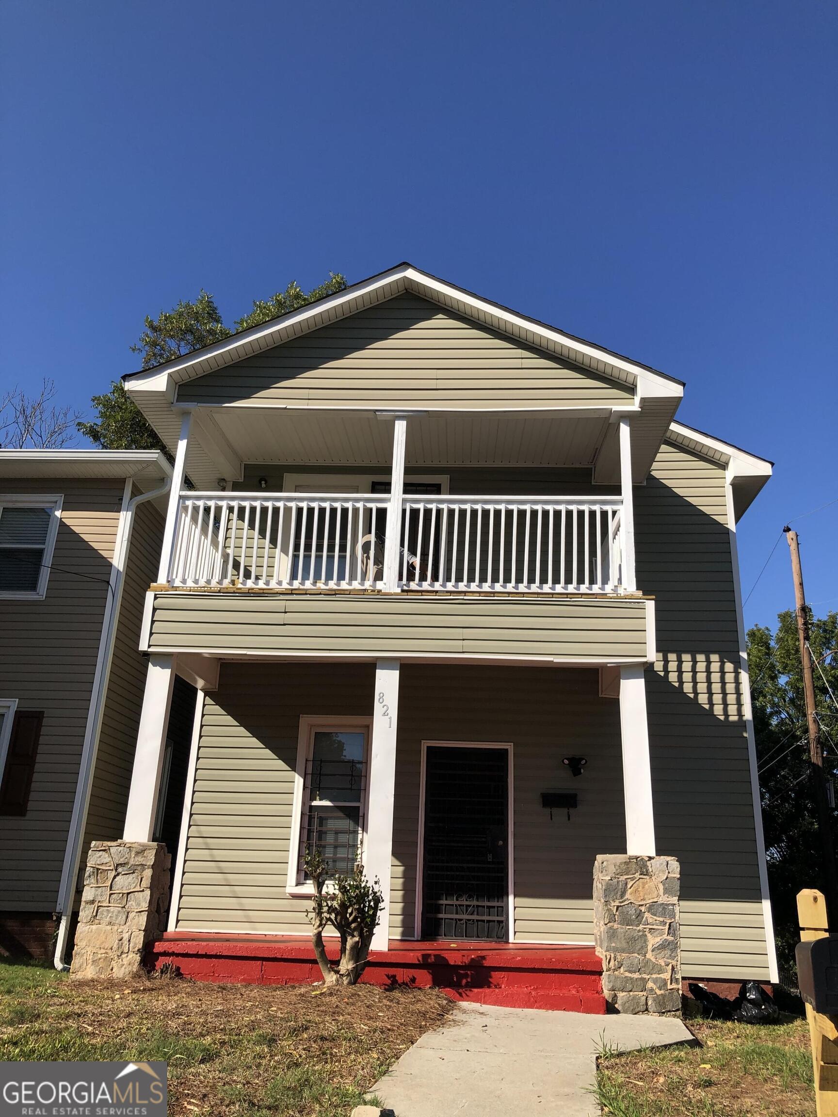 a front view of a house