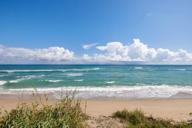 a view of a lake with a big yard