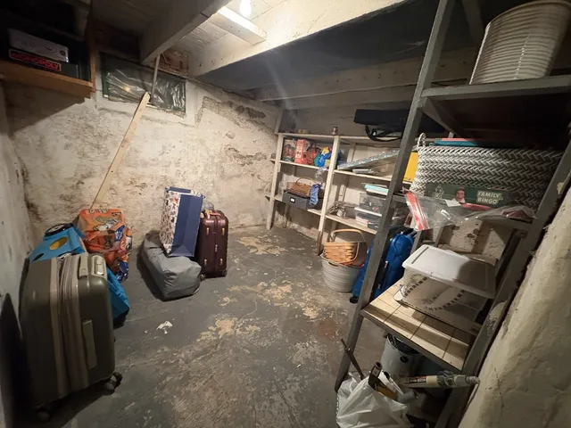 a view of a storage and utility room