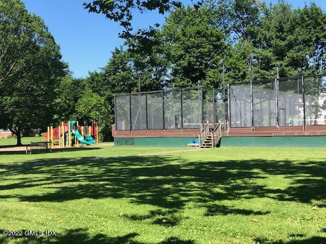 7 Butler Street Cos Cob, CT 06807 - Photo 16 of 18 a garden view with a play ground