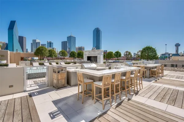 a outdoor space with patio lots of furniture
