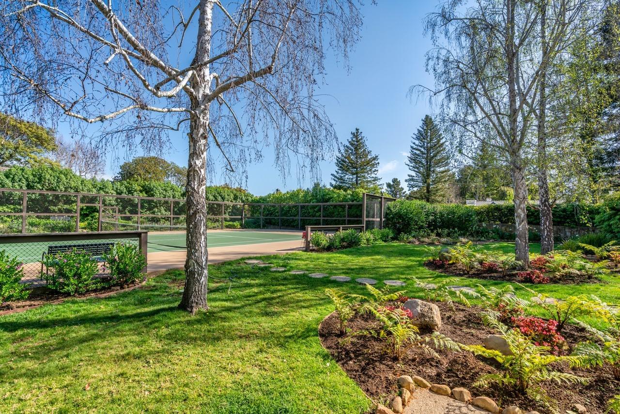 280 Santa Rosa Lane Santa Barbara, CA 93108 - Photo 16 of 19 Garden and Tennis Court