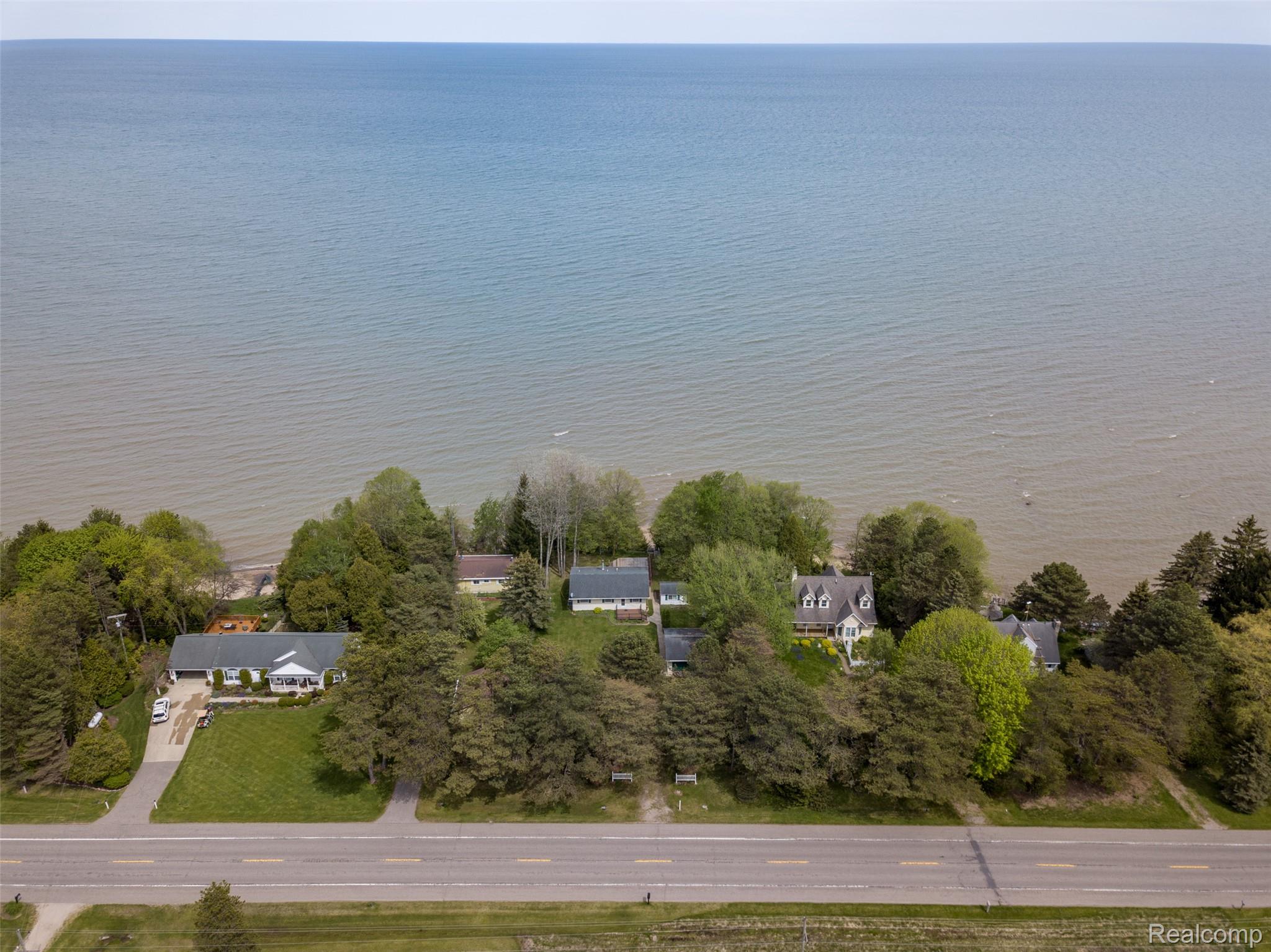 6240 Lakeshore Road Palms, MI 48465 - Photo 35 of 38 Drone / aerial view of a large body of water