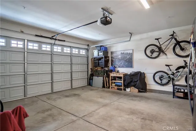 a view of a garage with furniture