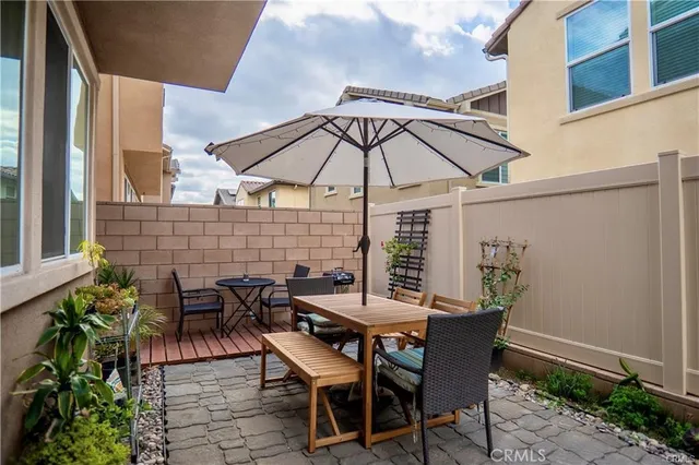 a house view with a seating space