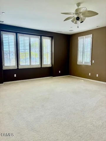 a view of a room with an ocean view