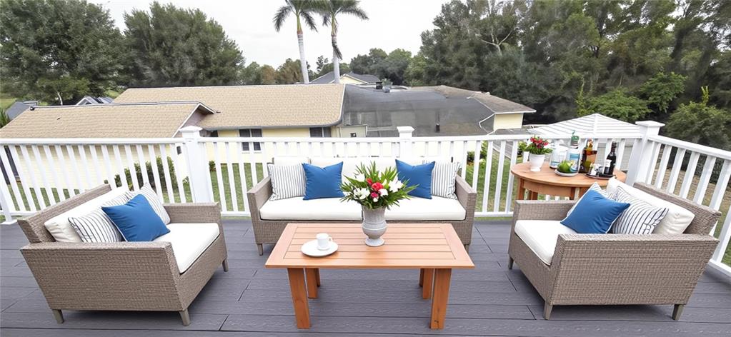 2766 Duffer Road Sebring, FL 33872 - Photo 54 of 63 a view of a patio with couches table and chairs and potted plants