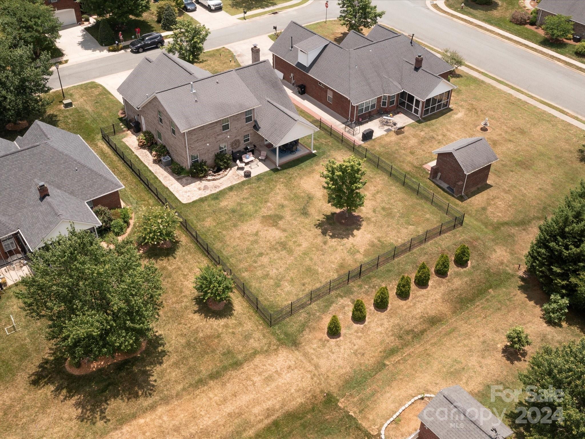 4403 Zee Court Monroe, NC 28110 - Photo 33 of 35 an aerial view of house with yard