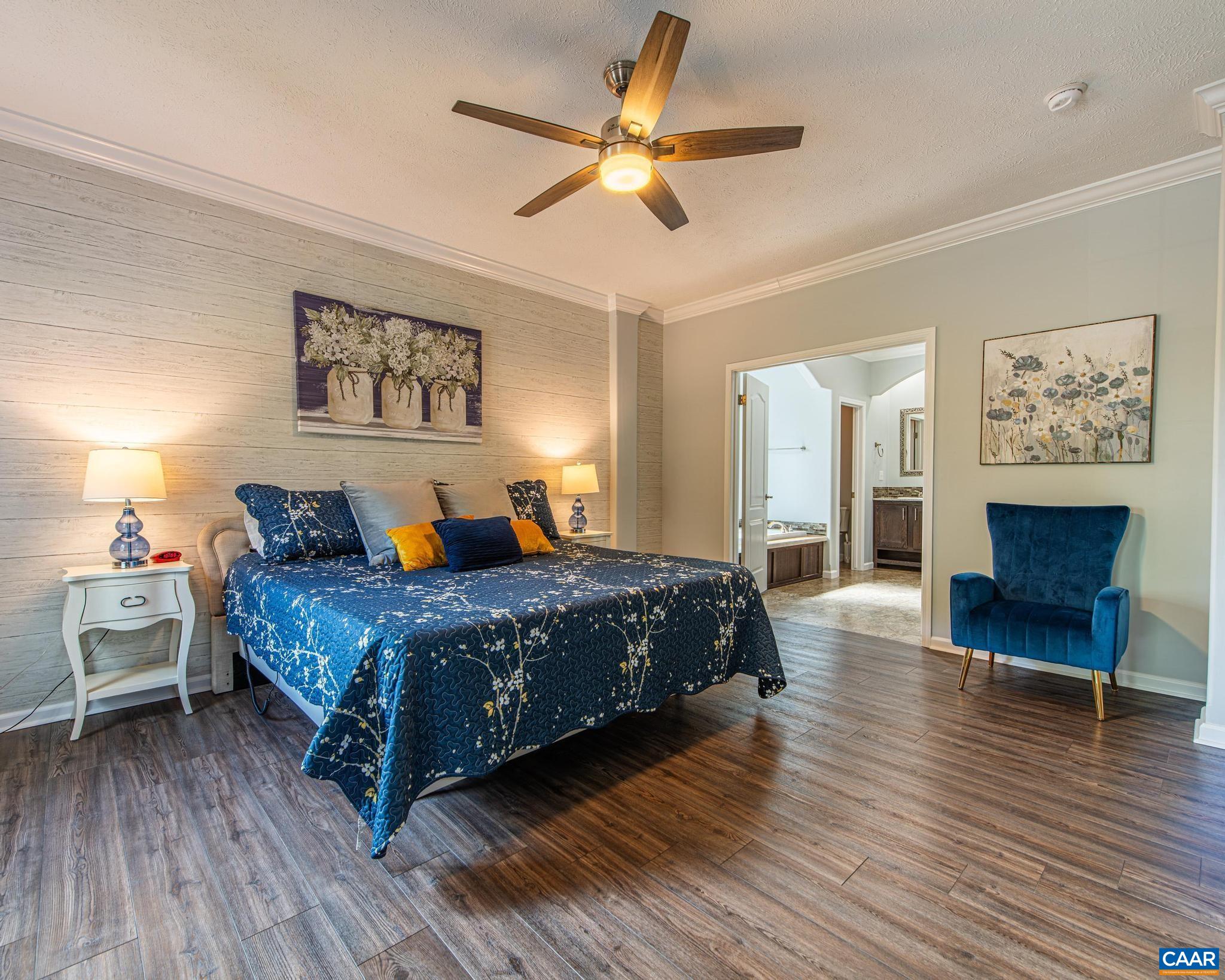 2016 Deep Creek Road Palmyra, VA 22963 - Photo 13 of 44 SPACIOUS & Elegantly Appointed PRIMARY SUITE w.Tall Windows, Ceiling Fan & Sitting Area