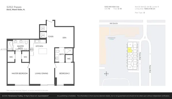 $3,300 | 5252 Northwest 85th Avenue, Unit 1110, Doral, FL 33166