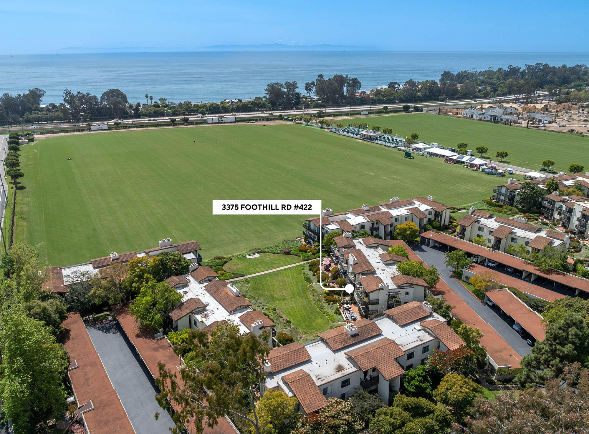 3375 Foothill Road, Unit 422 Carpinteria, CA 93013 - Photo 42 of 47 Aerial marker south - 3375 Foothill Rd