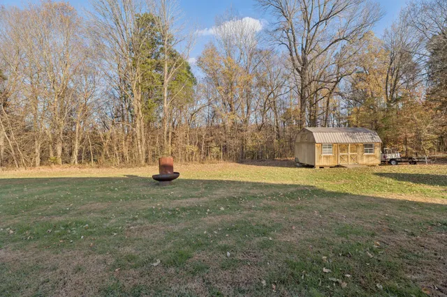 a house with trees in front of it