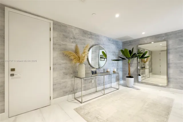 a view of a hallway with a elevator