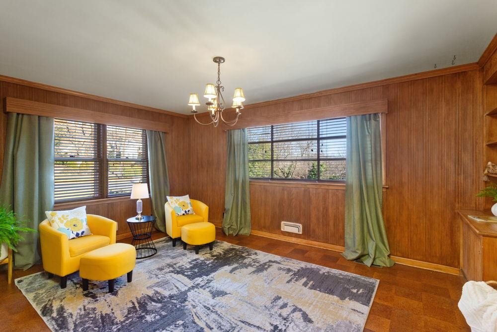 210 Edgewood Road Staunton, VA 24401 - Photo 10 of 41 a living room with furniture and a chandelier