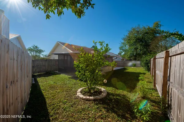 a house view with a garden space
