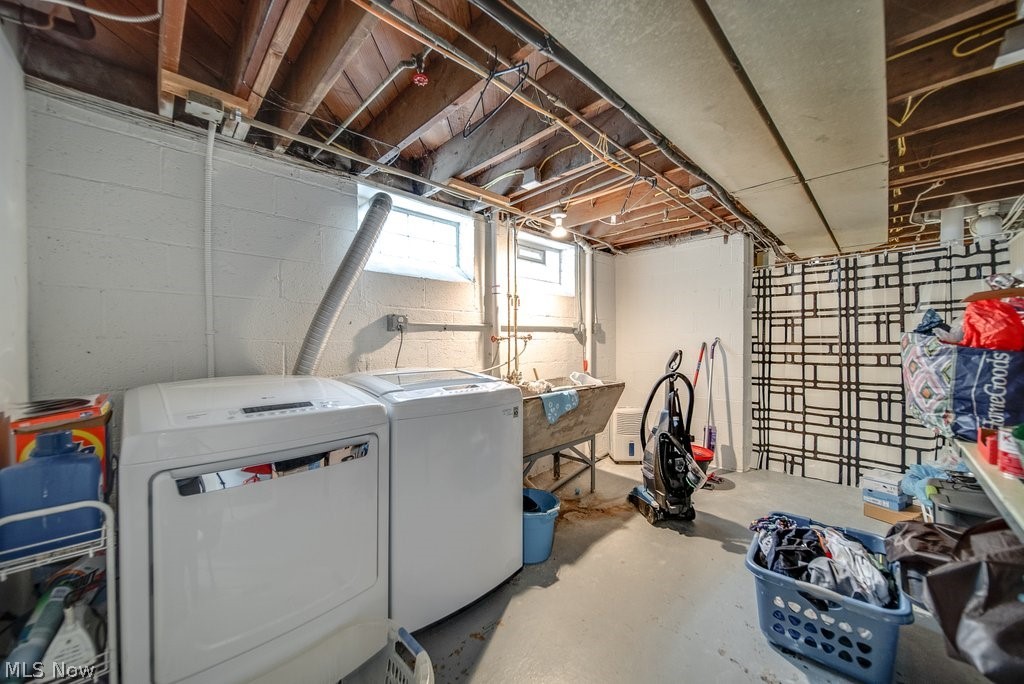 1412 Ford Road Lyndhurst, OH 44124 - Photo 26 of 30 Laundry room with a room with a shower (can add full bath)