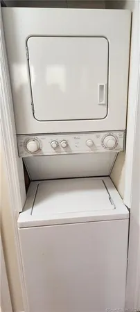 a close up view of washer and dryer