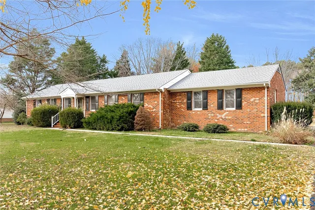 a front view of a building with street view