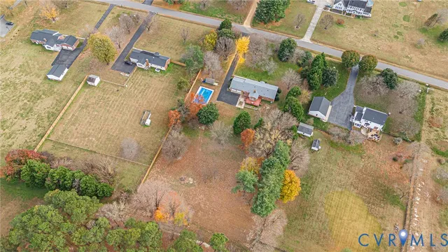 a bird view of a house