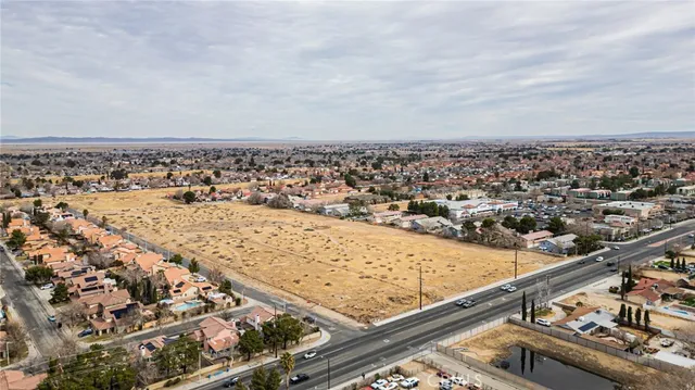 an aerial view of a city
