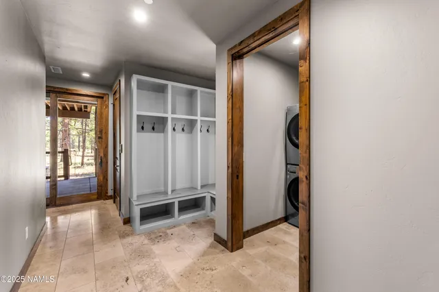 a view of an empty room and window