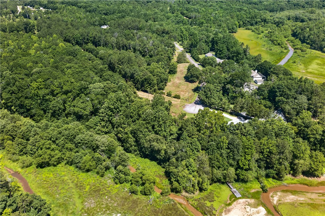 0 Seneca Springs Landing Road Seneca, SC 29678 - Photo 19 of 39 A tranquil aerial perspective reveals lush woodlands, a meandering stream, and a private dock leading to serene waters.