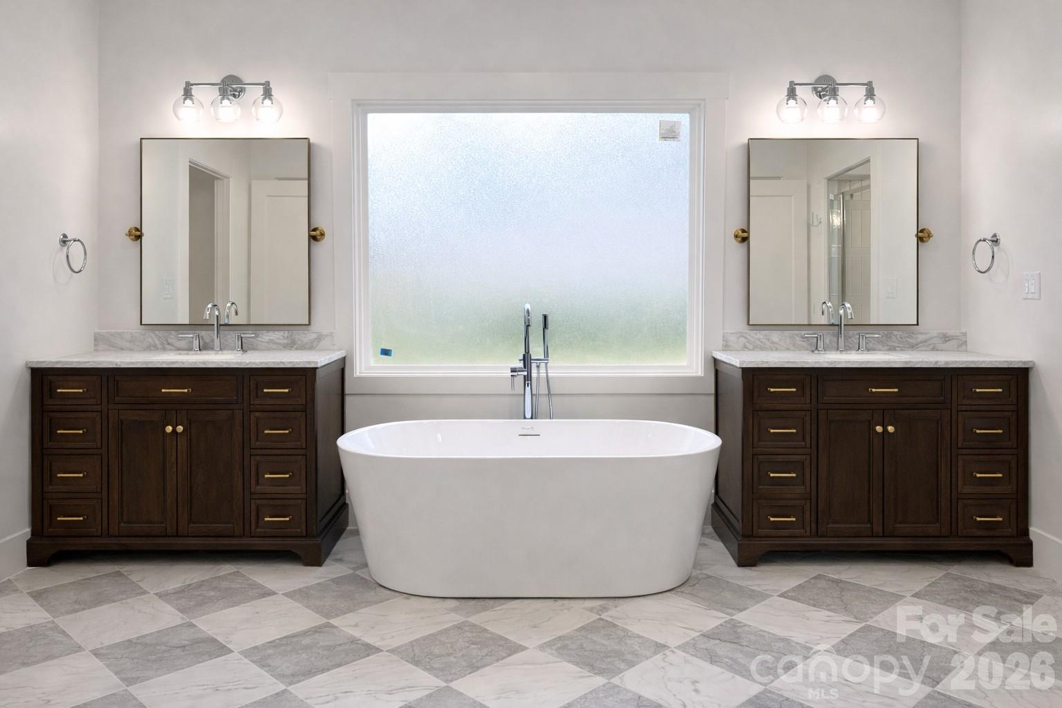 5135 Star Magnolia Court Clover, SC 29710 - Photo 3 of 39 a spacious bathroom with a sink double vanity and a mirror