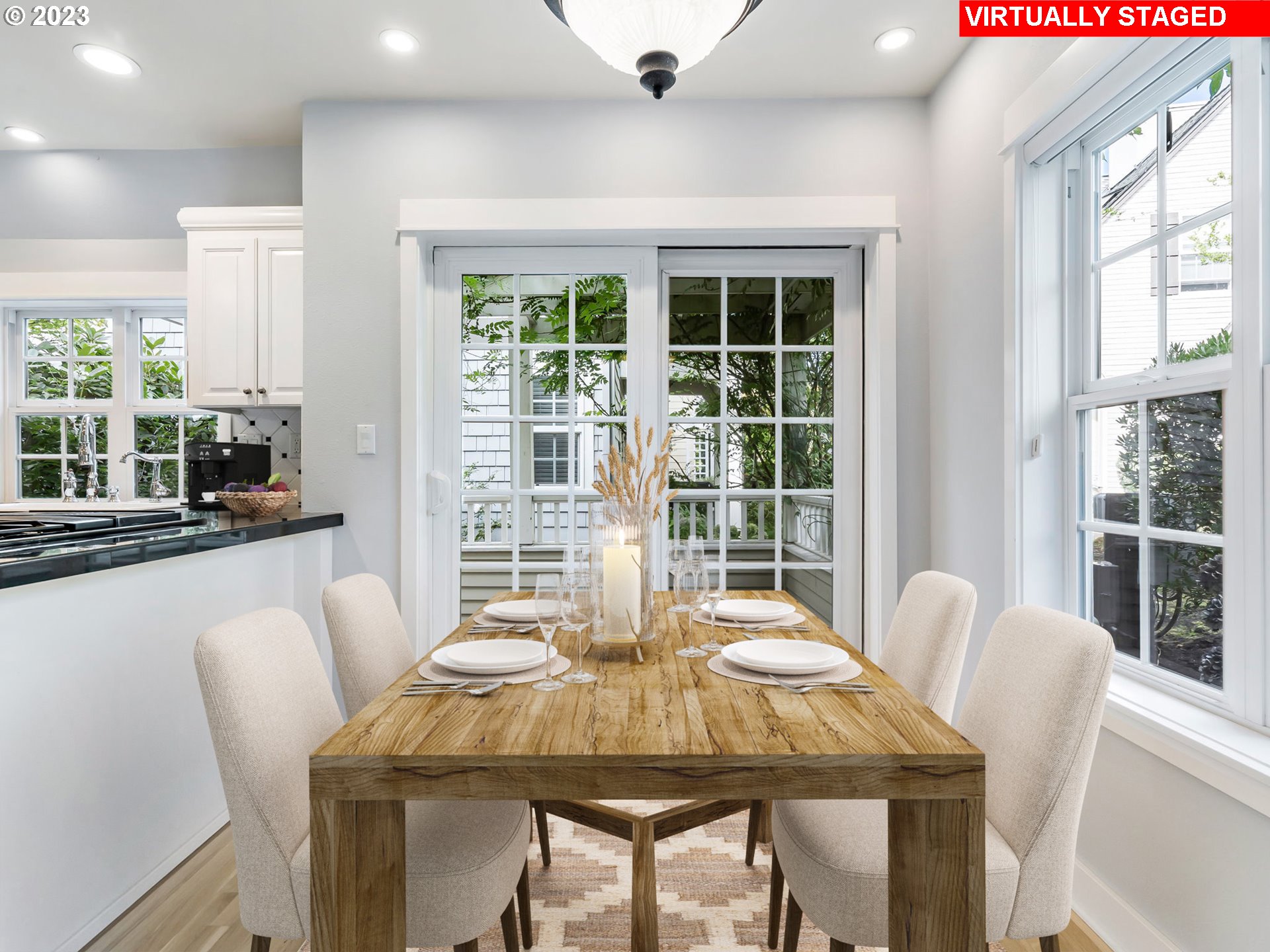 2265 Northwest Miller Road Portland, OR 97229 - Photo 13 of 31 a view of a dining room with furniture window and outside view