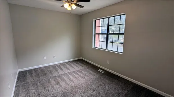 an empty room with a window