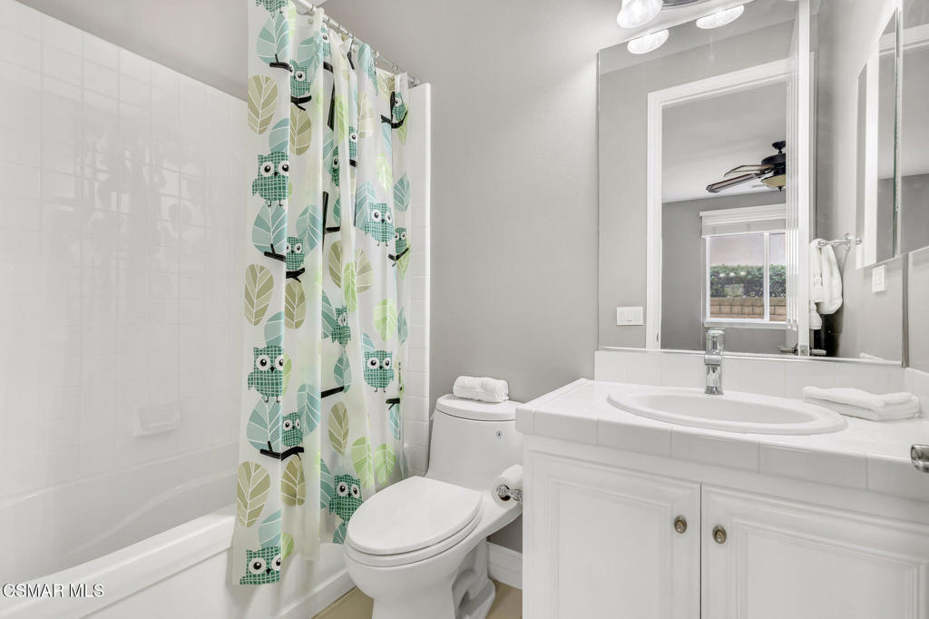3421 Deep Waters Court Simi Valley, CA 93065 - Photo 49 of 74 a bathroom with a sink toilet and shower