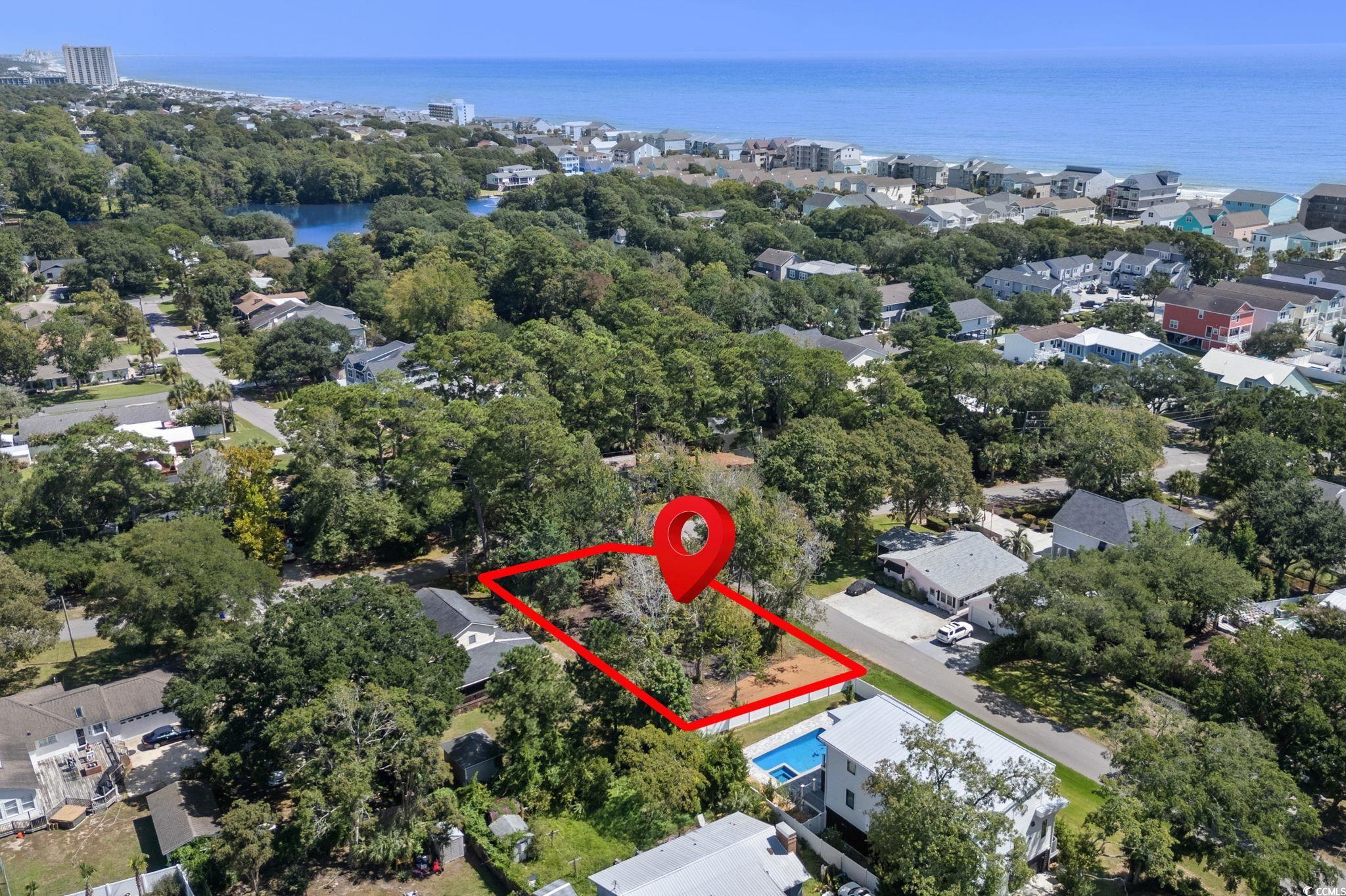 511 7th Avenue North Surfside Beach, SC 29575 - Photo 5 of 24 Aerial overview of property's location featuring n