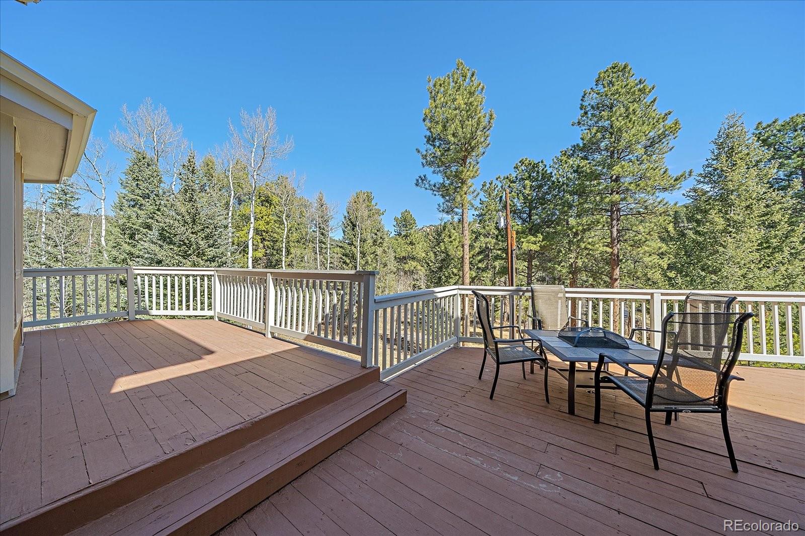 9948 South Turkey Creek Road Conifer, CO 80433 - Photo 45 of 50 a view of a chairs and table on the wooden floor