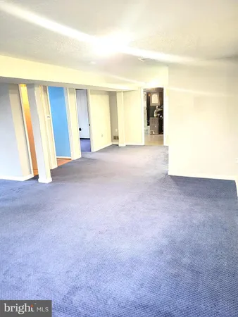 a view of a room with a bench