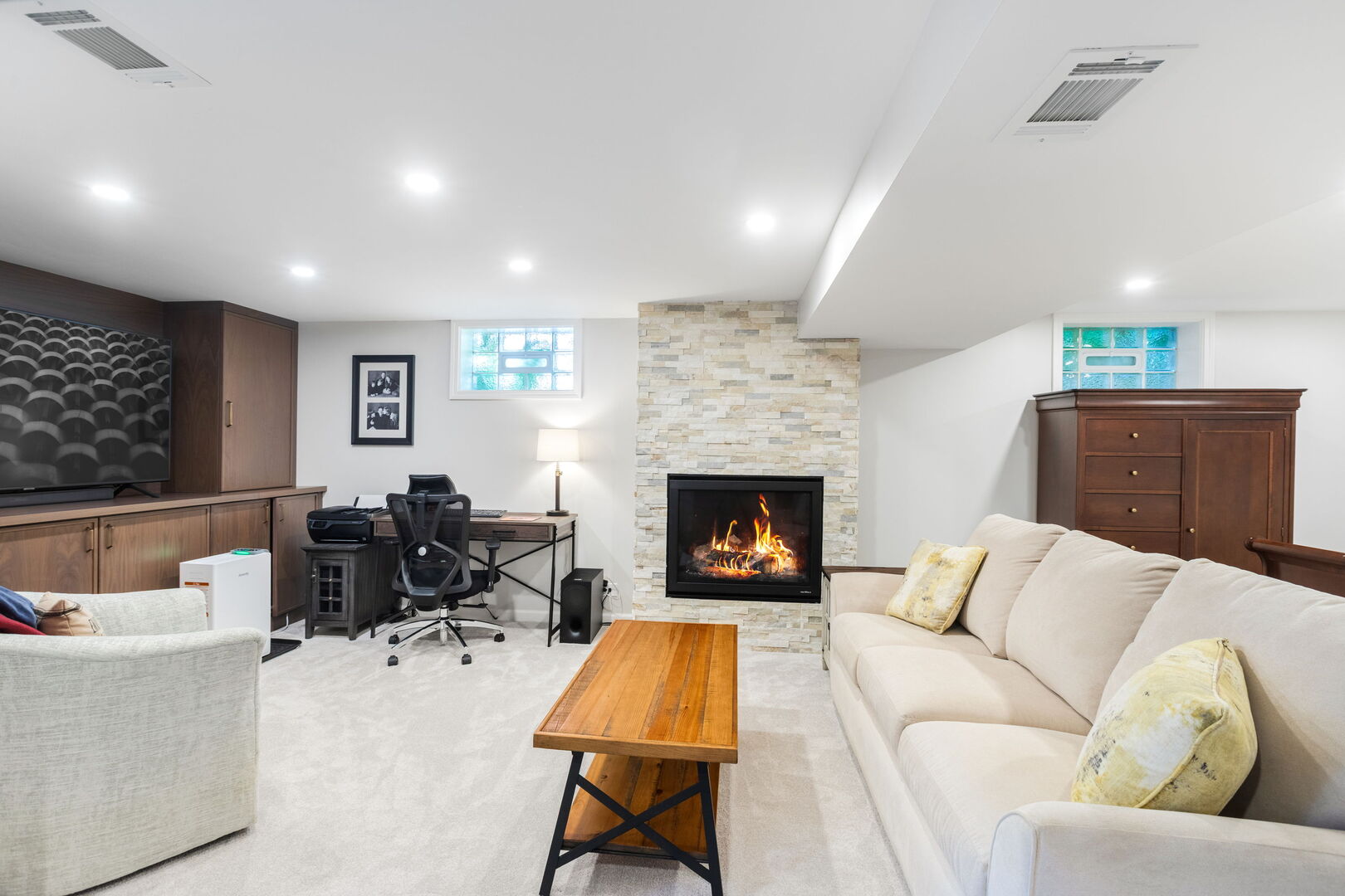 640 South Grove Avenue Barrington, IL 60010 - Photo 15 of 24 a living room with furniture and a fireplace