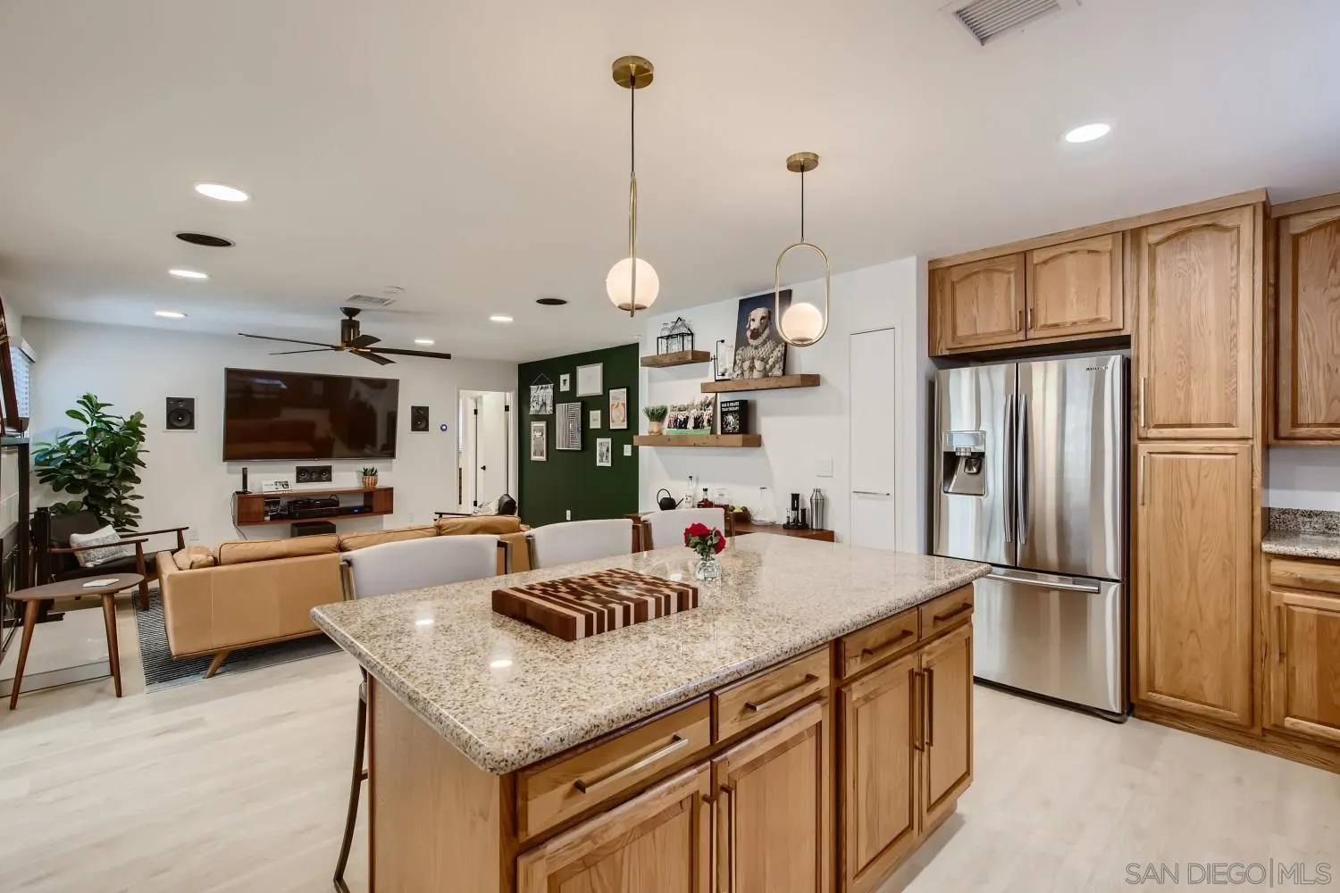 14167 Frame Road Poway, CA 92064 - Photo 10 of 27 a kitchen with stainless steel appliances granite countertop a sink refrigerator and cabinets