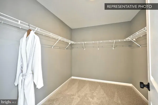 a view of small space with racks on the wall