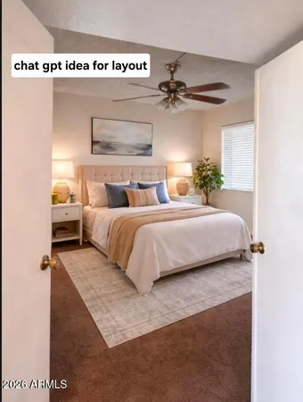 a front view of house with a garden