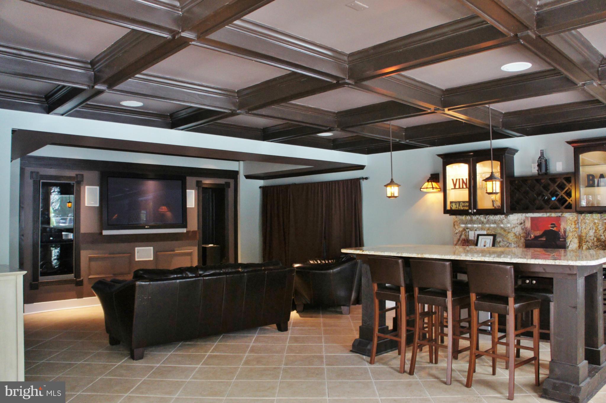 13292 Olivet Road Lusby, MD 20657 - Photo 21 of 30 LL Theater room - Bar w/wine cooler