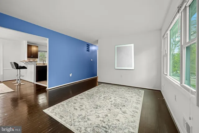 a view of an empty room and window