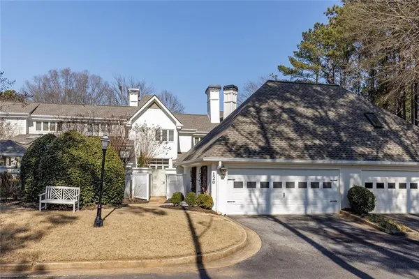 a view of a house with many windows