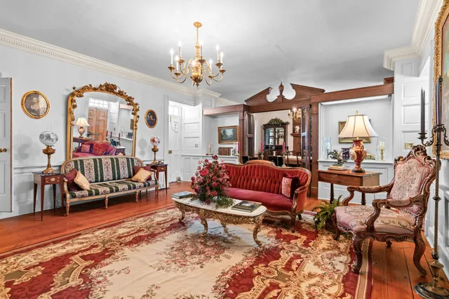 a bedroom with a bed and furniture